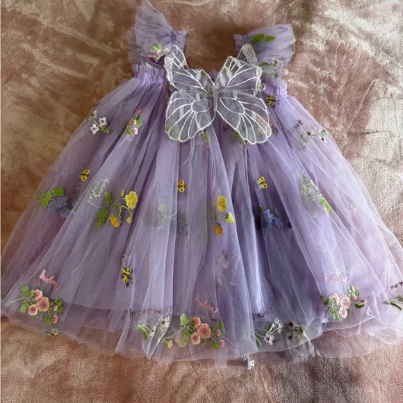 NWOT: Lavender Floral Fairy Dress - Picture 5 of 6
